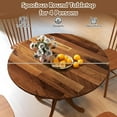 thumbnail image 3 of GOFLAME 40” Round Dining Table for 4 People, Wooden Kitchen Table with Curved Trestle Legs, Large Dinner Table for Kitchen, Dining Room, Living Room, Restaurant, Walnut, 3 of 14