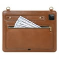 thumbnail image 2 of TECH CIRCLE Business Case for Apple 12.9-Inch iPad Pro (6th/5th/4th/3rd Generation) - Classic Leather Case with [Zipper Pocket /Handstrap /Shoulder Strap /Stand] Multifunctional Tablet Cover, Brown, 2 of 6