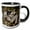 Black/White, variant on 3drose, Indri Lemur in a Tree, Madagascar, 11oz Two-tone Yellow Mug