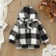 thumbnail image 4 of Gibobby Sudadera con capucha de algodónNiños pequeños Niñas Invierno Manga larga Tops Cremallera Sudadera con capucha Ropa Impresión a cuadros(Negro, 12-18 Meses), 4 of 5