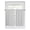 Gray White, variant on Burnt Orange Striped Kitchen Curtains 45 Inch Length, Thanksgiving Orange White Stripes Rod Pocket Light Filtering Window Curtains Living Room Bedroom Curtain Drapes Cafe Curtain 42''x45''x2