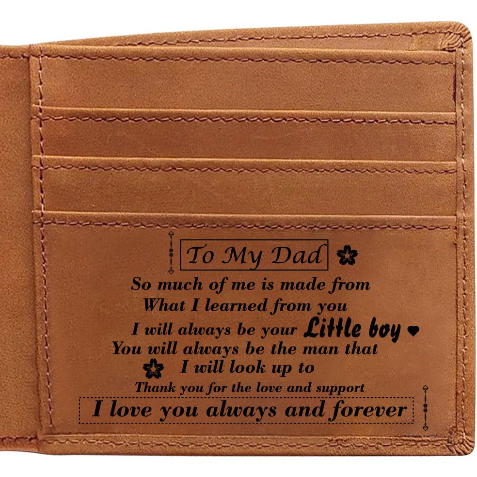 Personalised Leather Credit Card Wallet FREE ENGRAVING Birthday Father's Day 