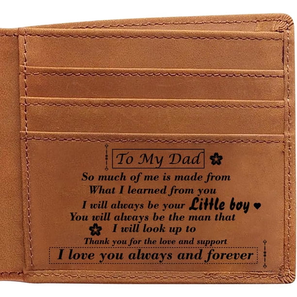 Carteras de padre - Cartera de hombre de cuero grabada personalizada - Regalo único personalizado para papá como regalo de aniversario, cumpleaños, Navidad y día del padre, Style1 oso de fresa Juguete