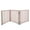 Beige, variant on Pefilos 30" Tall 4-Panel Freestanding Pet Gate for Stairs, Folding Wood Dog Fence, White
