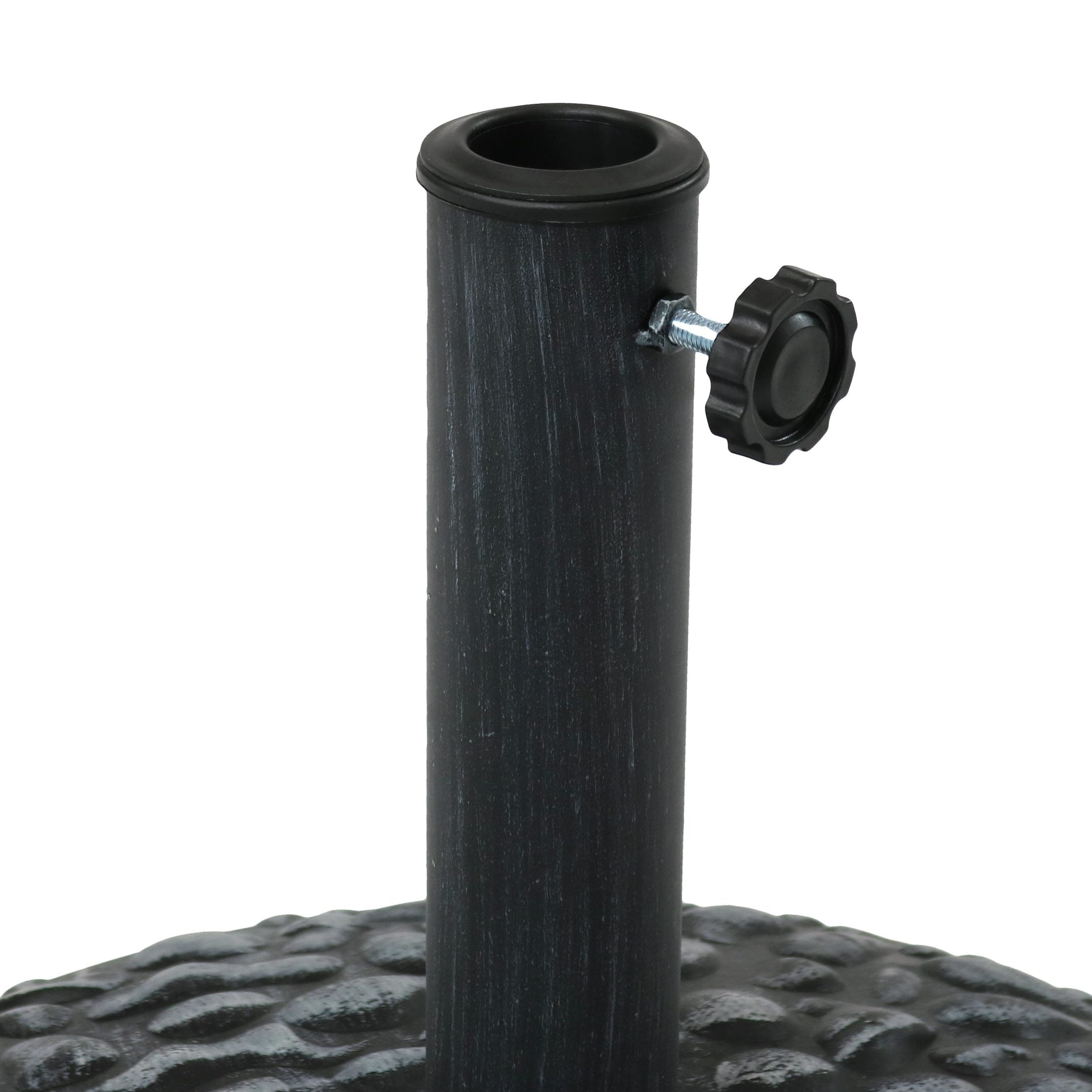 Sunnydaze 23 lb Gray Round Resin Market Umbrella Base