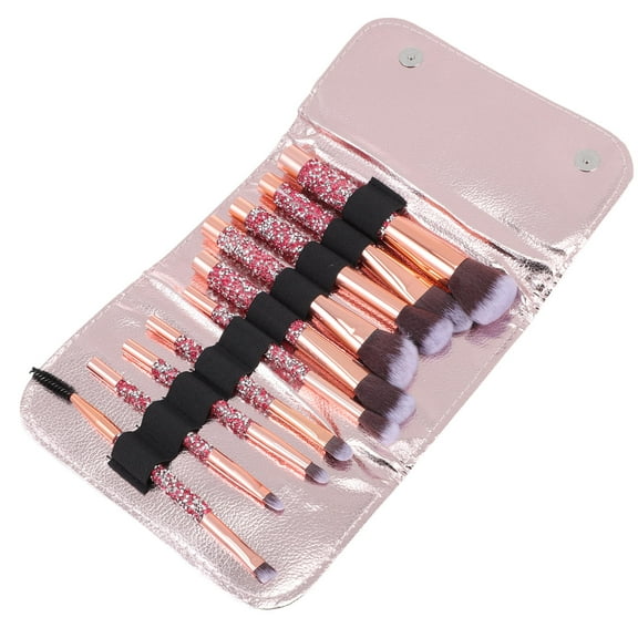 EXHUMKY Makeup Brush Rhinestone Sets 1 Set Pink 18x0.3937x4.72in For Travel