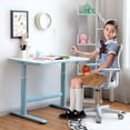 thumbnail image 2 of Infans Height Adjustable Kids Desk & Chair Set Study Desk Chair w/Sit-brake Caster Blue, 2 of 7