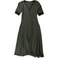 thumbnail image 1 of Ralph Lauren - Vestido midi a rayas para mujer, verde, grande, 1 of 1