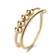 thumbnail image 3 of 2 piezas de anillo antiestrés de aleación de oro y plata que reduce la ansiedad, relaja la mente, anillos de cuentas abiertas, accesorios para los dedos de las mujeres, 3 of 12