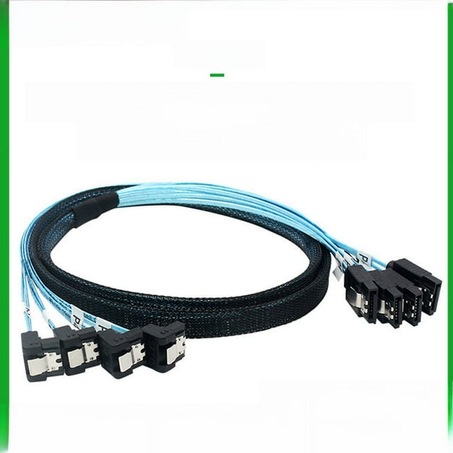 4 SATA to 4 SATA straight curved server cable SSD solid state drive data cable computer motherboard cable