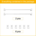 thumbnail image 6 of NICETOWN 2 Pack No Drill Cafe Curtain Rods for French Door, Adhesive Brackets Easy Installation with Adjustable Length 16-27 Inches, White, 6 of 7