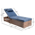 thumbnail image 4 of Wiilayok Outdoor Chaise Lounge Set of 2,Rattan Wicker Chaise Lounge with Adjustable Backrest, Outdoor Reclining Chairs for Garden Pool Backyard Deck,Dark Blue, 4 of 8