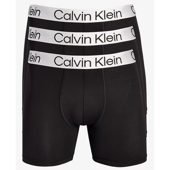 Calvin Klein Microfiber Boxer Briefs, Mens XL, Pack of 3 (NP2214-001)