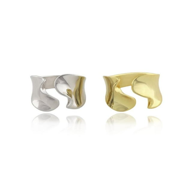 S925 Silver Sterling Ring Women's Geometry Fashion Ring with Size Adjustable