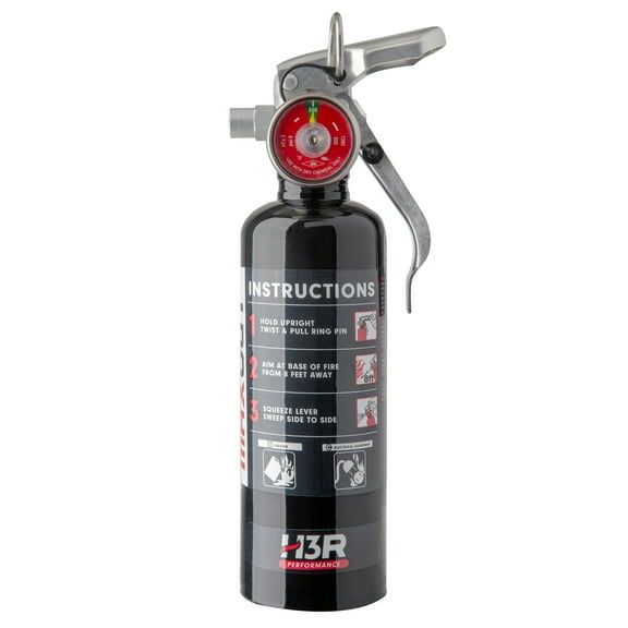 H3R Performance MaxOut Dry Chemical Car Fire Extinguisher - 1.0 lb. Black