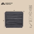 thumbnail image 4 of Navis Contemporary 26" Nightstand in Charcoal Gray (2-Drawer), 4 of 7