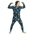 thumbnail image 2 of Christmas Family Sleepwear And Doggie Pajamas With Dinosaur Pattern Parent-Child Outfit Long Sleeve, 2 of 5