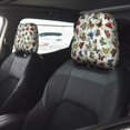 thumbnail image 2 of Kdxio Multicolored Butterflies Pattern Print 2 Piece Car Head Rest Covers Set Auto Front/Rear Seats Headrest Cover Universal Fit Most Cars,Sedan, SUV, 2 of 9