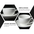 thumbnail image 3 of Ingridstore White Ceramic Espresso Coffee Cups & Saucers, 3 of 6