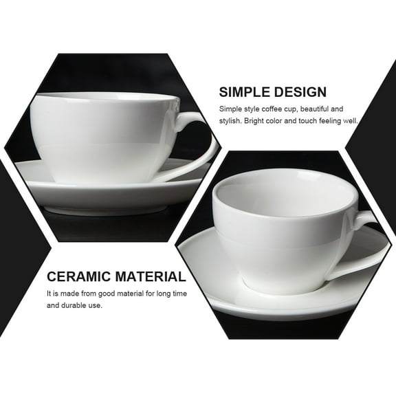 Hotel Ceramic Cappuccino Cups 1Set 16X16X6.2In