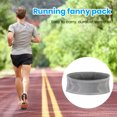 thumbnail image 3 of Paokuoon Fanny Pack Bag Running Fanny Pack Large Capacity Ergonomic Design Wear Resistant Elastic Sweat Absorption Nylon Sports Workout, 3 of 8
