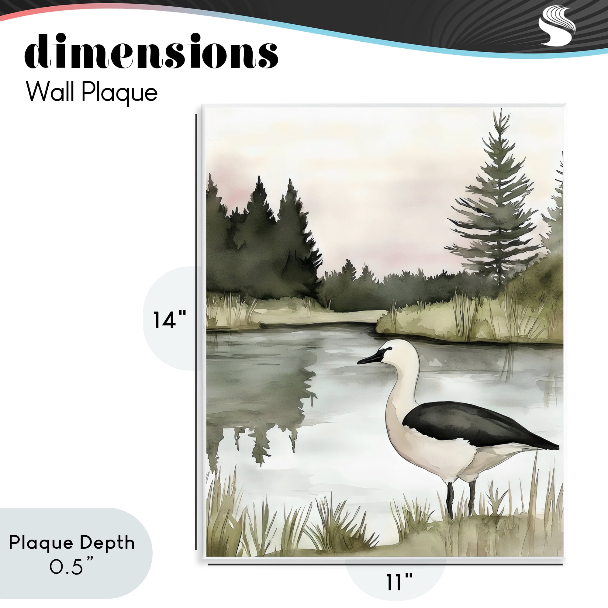 Stupell Industries Springtime Serenity Duck Wall Plaque Art, design by Riley B