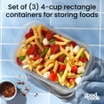 thumbnail image 2 of GoodCook Medium Rectangle Food Storage Container 3 Pack, Made Without BPA, Dishwasher Safe, 2 of 14
