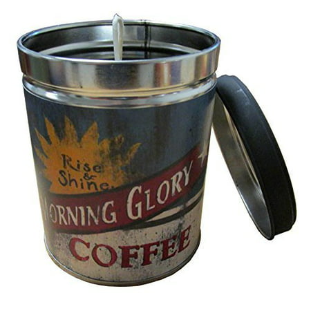 Hazelnut Scented Candle in 13 oz Tin with Vintage Morning Glory Coffee Label by Linda Spivey - Made in the USA by Our Own Candle