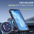 thumbnail image 5 of SaniMore for iPhone 14 Pro Multi-Functional Case, 3-Layer Protection Magnetic Cover Support Car Mount & 360° Rotatable Metal Ring Kickstand Full Body Shockproof Protective Shell, Blue, 5 of 10