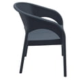 thumbnail image 4 of Compamia Panama Patio Dining Arm Chair in Dark Gray, 4 of 16