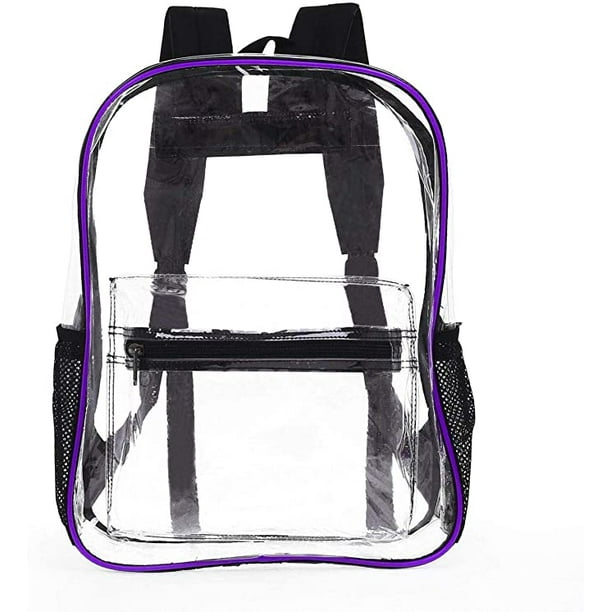 OMAYA Clear Backpack See Through Transparent Travel Safe Backpack