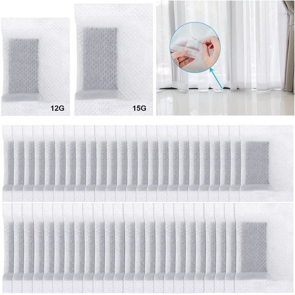 Curtain Weights for Wind Drapery Weights Bottom No Sew Covered Drapery Lead Window Pendant for Home Room Outdoor Curtain Accessories(48 Pieces)
