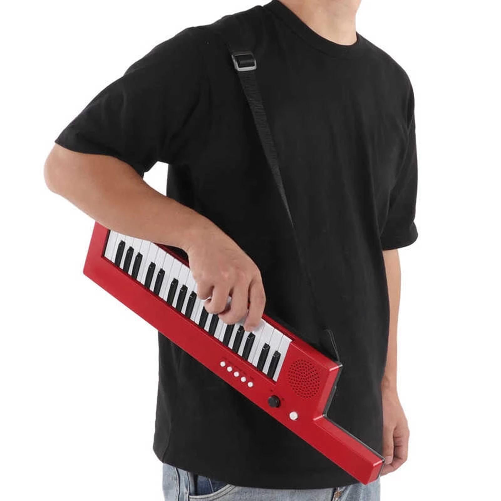 Musical Keyboard Piano, Multifunctional ,Practical Portable Durable, 37 Keys Digital Music Piano Keyboard, for Beginner ,Stage home Red