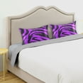 thumbnail image 5 of Purple Tiger Pattern Queen Size Satin Pillowcase 30''x20'' Double-Sided Print Soft Wrinkle Resistant, 5 of 9