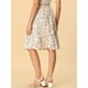 thumbnail image 5 of Falda Midi Floral Fluida Allegra K Con Volantes En El Dobladillo Para Mujer Blanco XS, 5 of 6