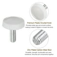 thumbnail image 3 of Uxcell 20 Packs M4 x 10mm Metric Male Thread Knurled Knobs Thumb Screw Clamping Knobs Grip White, 3 of 5
