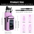 thumbnail image 6 of MoKo Magnetic Water Bottle Holder with Clear Phone Pouch, Built-in 5 Magnets Fitness Bag for Men and Women Compatible with Most Water Bottles, Gym Accessories Gifts, Purple, 6 of 8