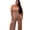 Taupe, variant on Womens Plus Size Low Shoulder Wideleg Jumpsuit