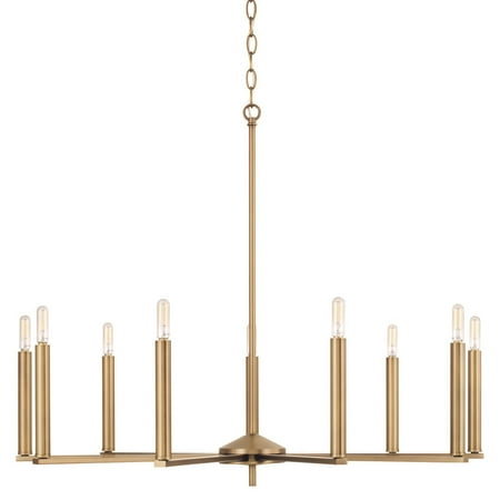 

Capital Lighting 448691 Portman 9 Light 34 Wide Candle Style Chandelier - Brass