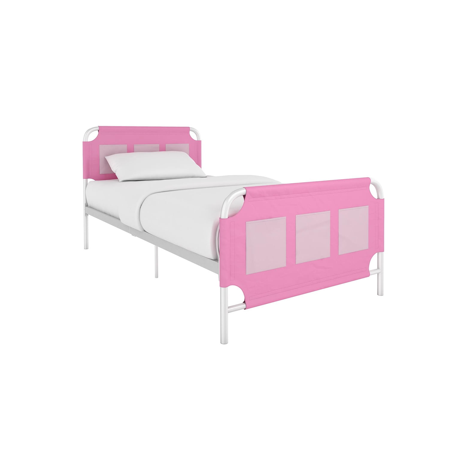 Twin Bed Boy Storage Pockets Kid Bedroom Furniture Pink Metal Frame Details About Twin Bed Boy Storage Pockets Kid Bedroom Furniture Pink Metal Frame New