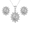 White Gold, variant on Cate & Chloe Sage 18k White Gold Plated Silver Jewelry Set with Simulated Diamond Crystals for Women