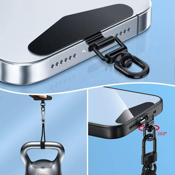FurNest 360 Rotatable Mobile Phone Case with Hanging Rope Strap Fixed Gaske