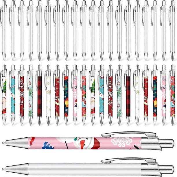 20Pcs Sublimation Pen Blank Heat Transfer Pens Sublimation Ballpoint Pens with Shrink Wrap School Supplies for Office