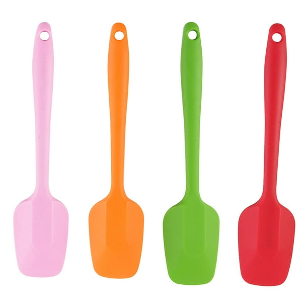 Silicona Espátula Calor Resistente Cocina Voltear Tornero Anti-adherente Espátula Rojo + verde + naranja + rosa