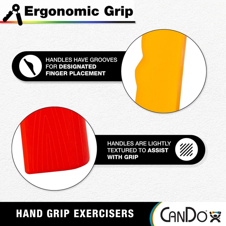 CanDo Ergonomic Hand Grip Exerciser Pair, Light Resistance photo 4