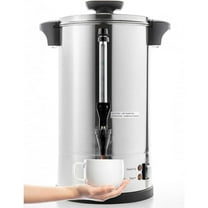 Commercial Grade Stainless Steel Percolate 50-Cup Coffee Maker Hot Water Urn for Catering 8 L