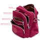 thumbnail image 4 of Bolso bandolera para mujer Mochila de viaje de nailon multifuncional Bolsos (Borgoña) Likrtyny Para Estrenar, 4 of 9