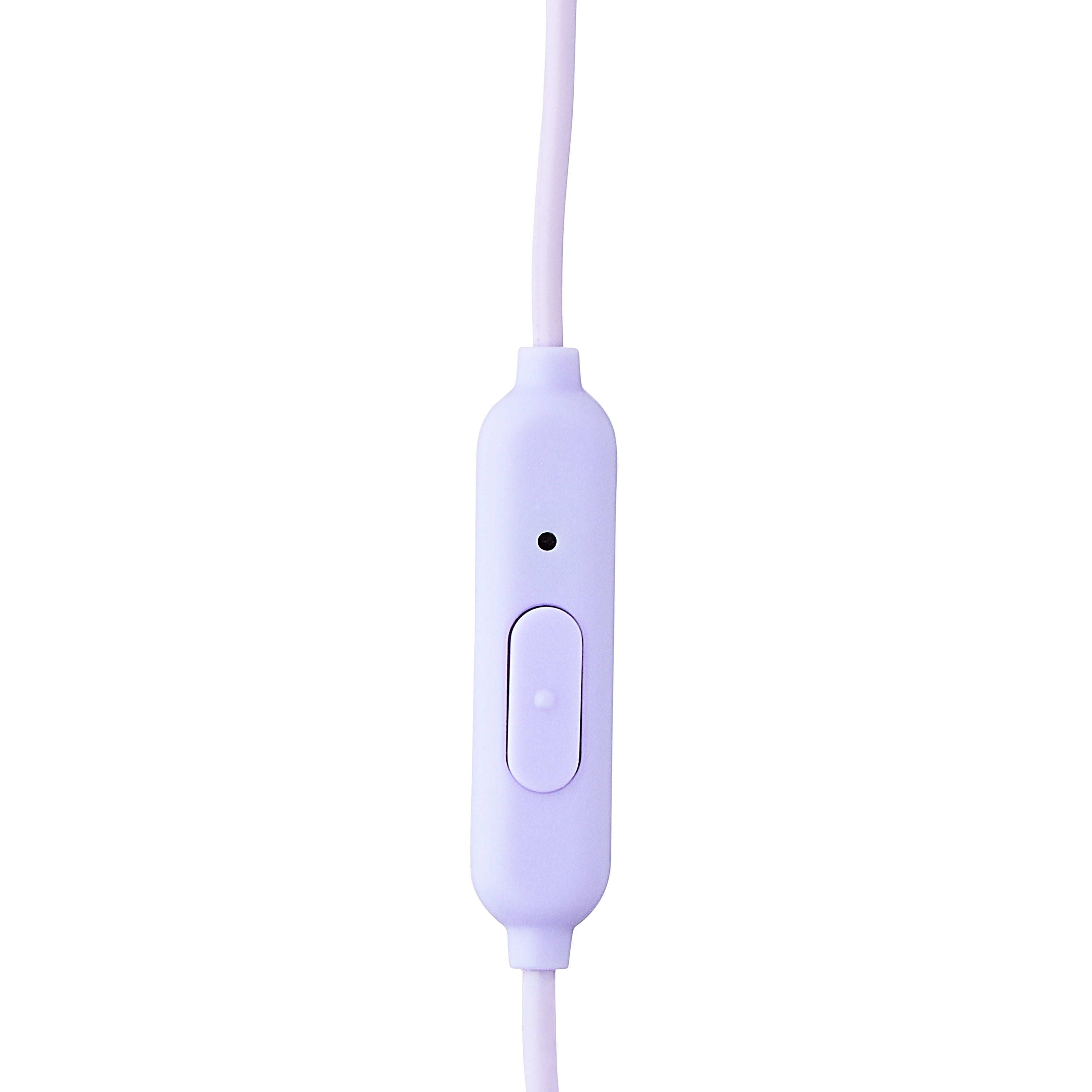onn Lilac Wired In-Ear Earphones with Built-in Microphone