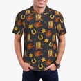 thumbnail image 1 of Fotbe Wild West Golden Horseshoe Camiseta Polo de Golf para Hombre con Estampado – Camisa Deportiva Transpirable con Cuello Abotonado-Large, 1 of 6