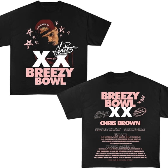 ChrIs BrRown Tour Shirt, 2025 ChHris BrRown Tour Breezy Bowl XX T-Shirt, Fan Gift Tee